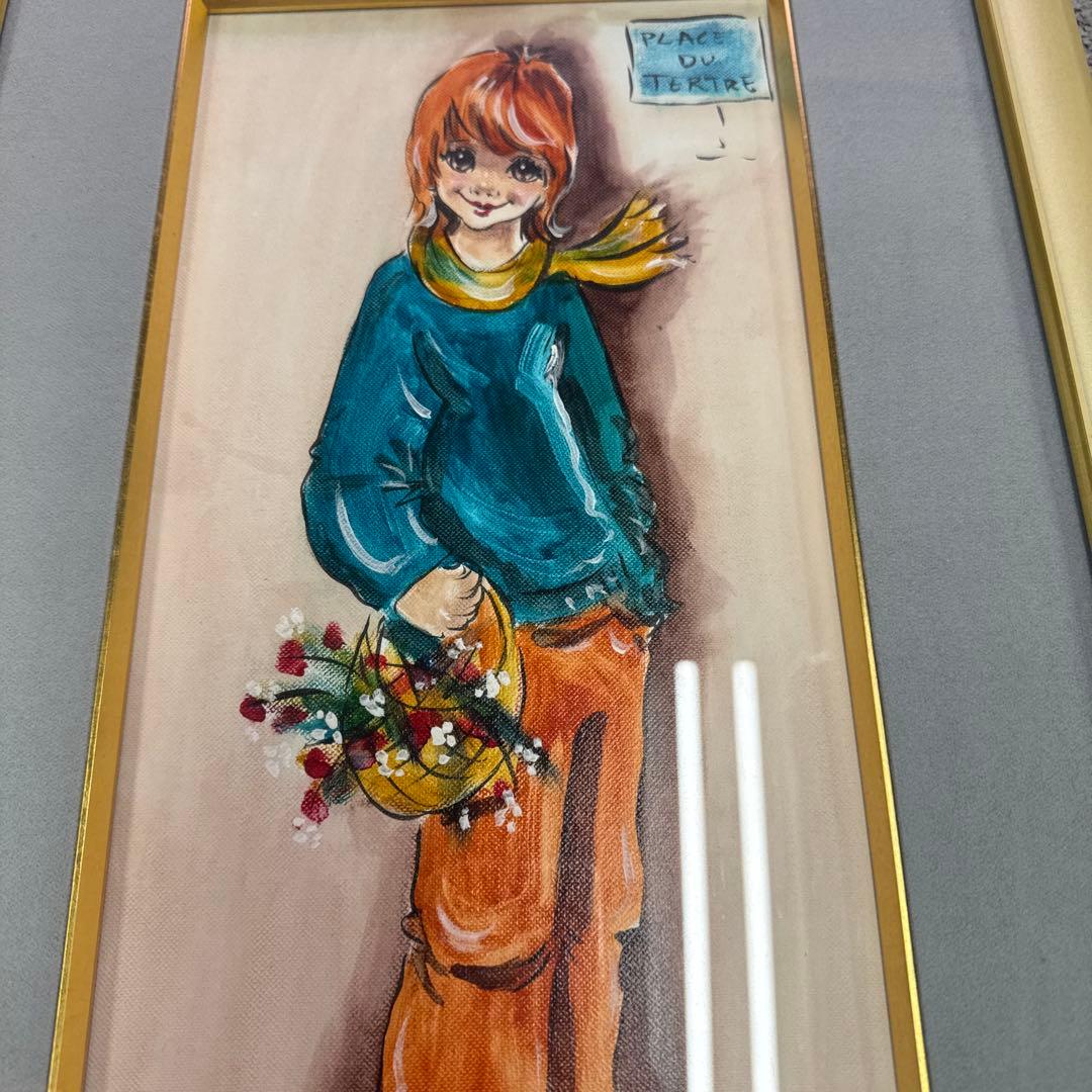 PLACE DU TERRE イラスト PARIS 1994 油絵 絵画 格安 - メルカリ