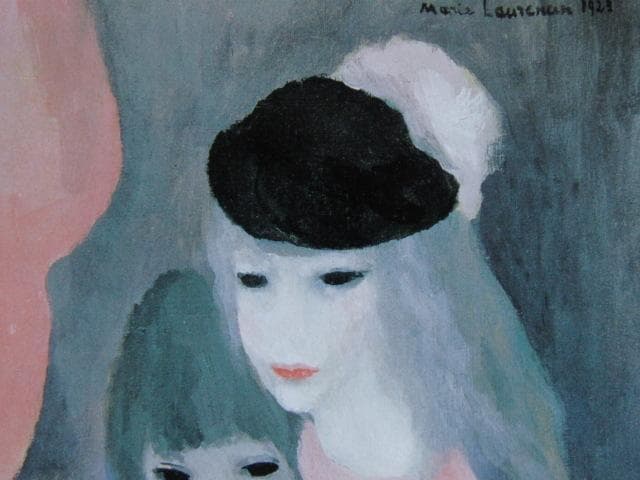 マリー・ローランサン、【二人の少女】、高級画集画、状態良好、新品