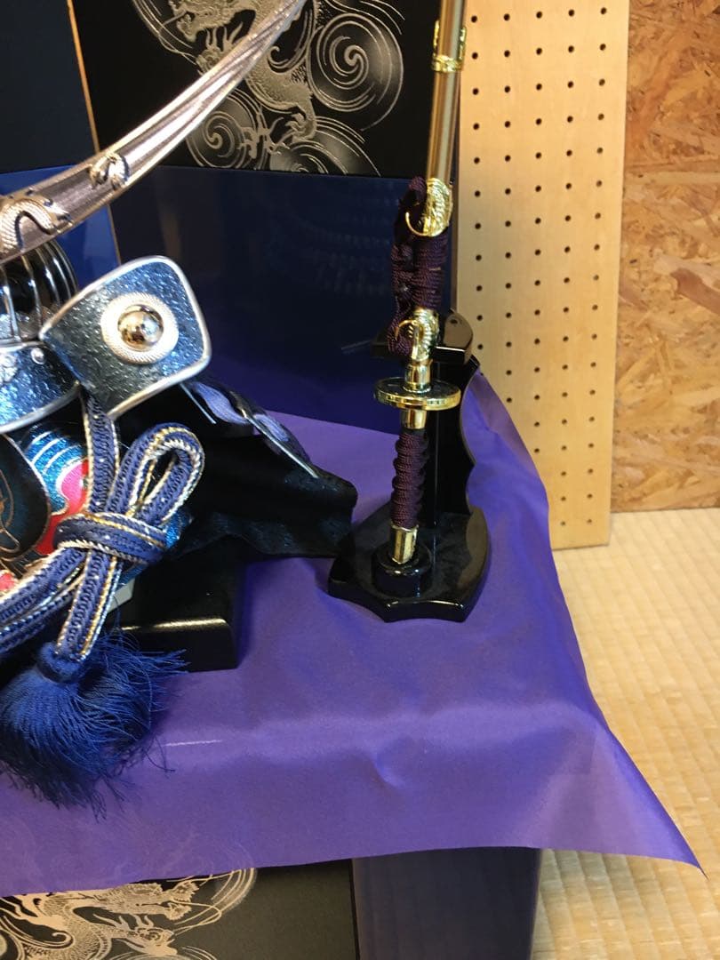 五月人形 武将兜 青・黒・金