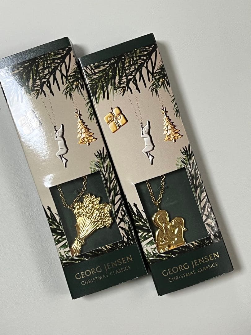値下げ　ジョージジェンセン クリスマスオーナメント　4個セット　ゴールド