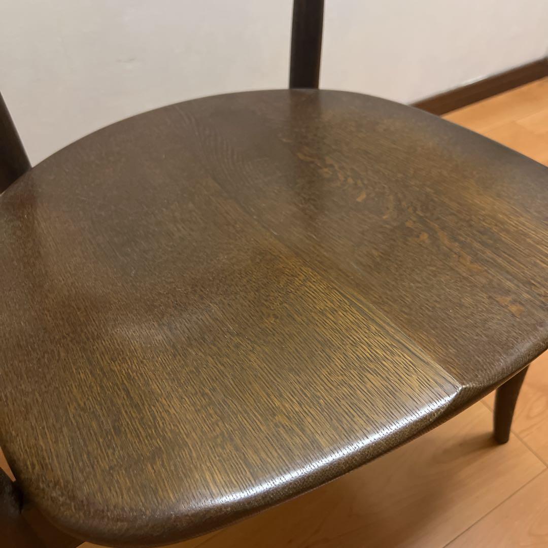 飛騨産業 アームチェア HIDA キツツキ クレセント ダークブラウン