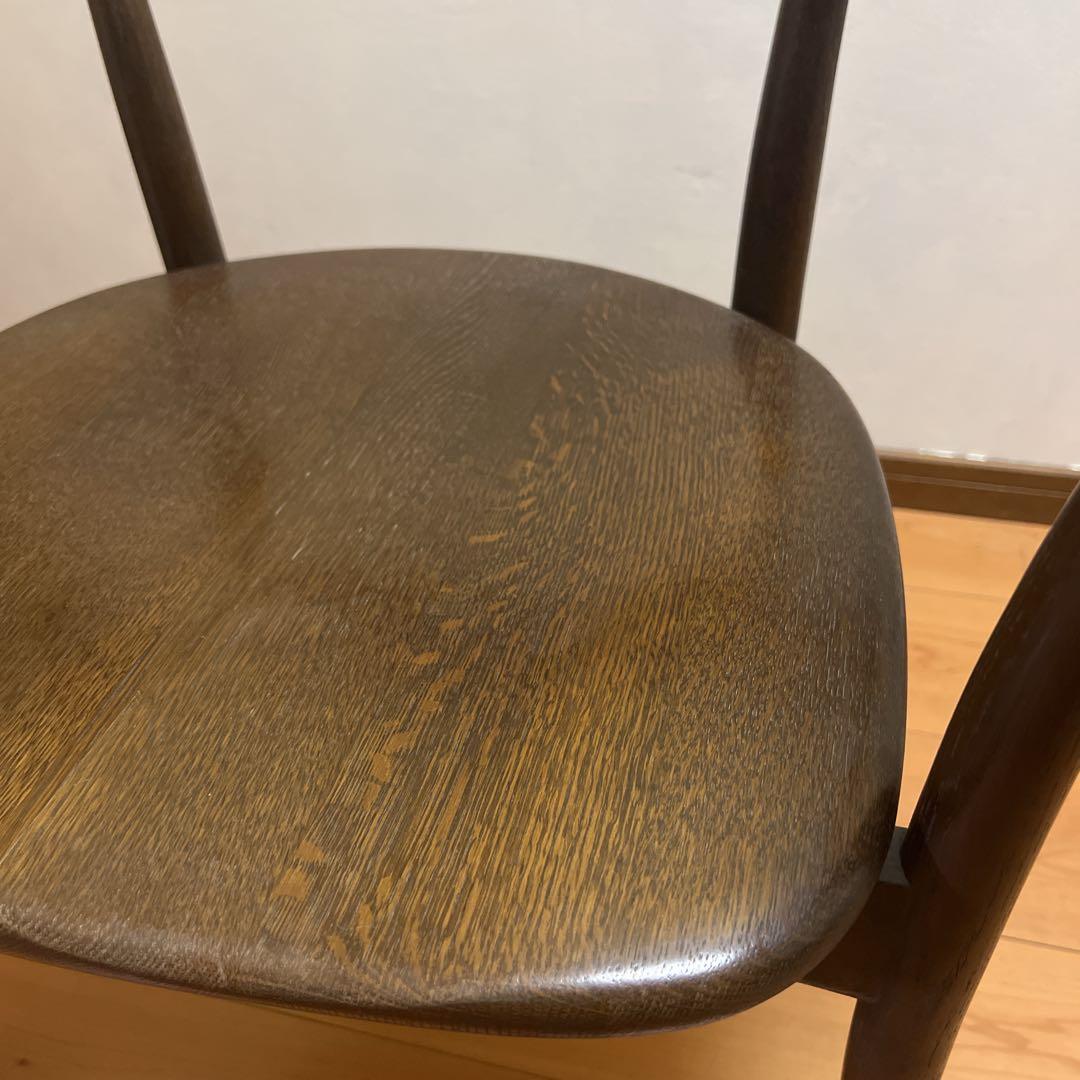 飛騨産業 アームチェア HIDA キツツキ クレセント ダークブラウン