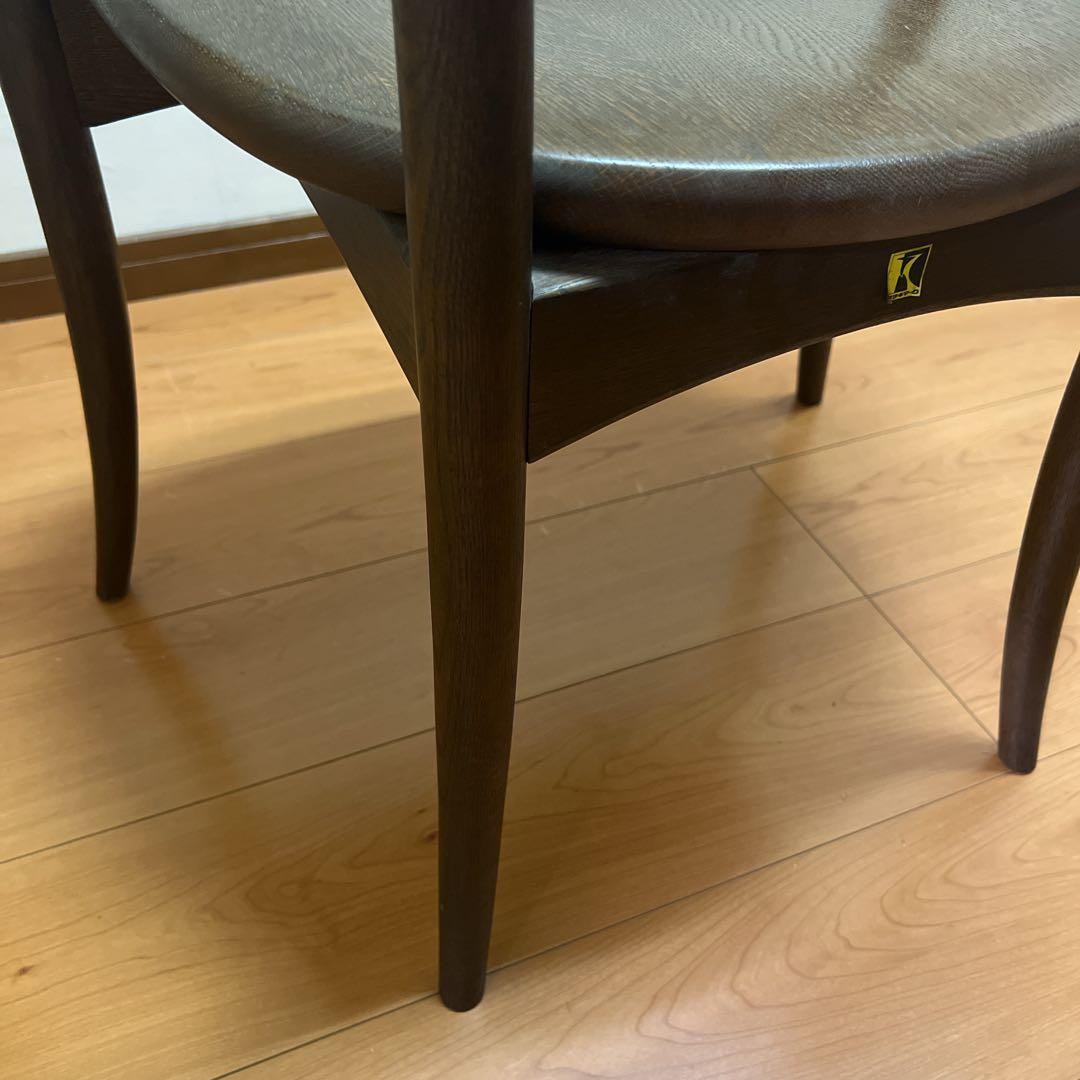 飛騨産業 アームチェア HIDA キツツキ クレセント ダークブラウン