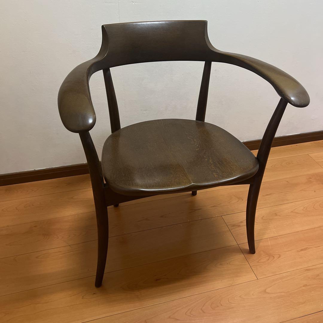 飛騨産業 アームチェア HIDA キツツキ クレセント ダークブラウン