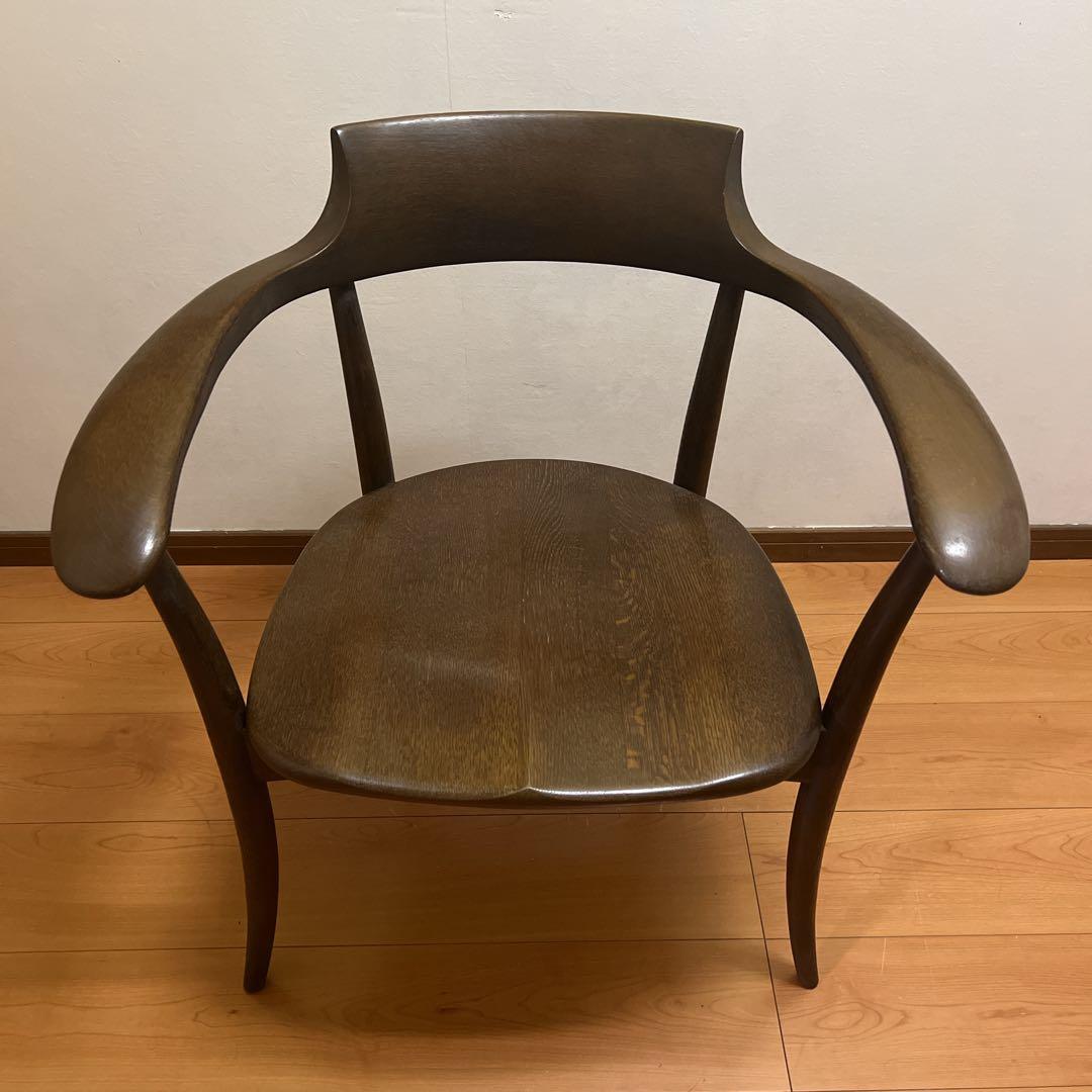 飛騨産業 アームチェア HIDA キツツキ クレセント ダークブラウン