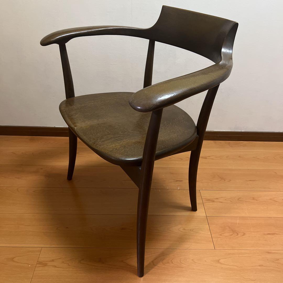 飛騨産業 アームチェア HIDA キツツキ クレセント ダークブラウン