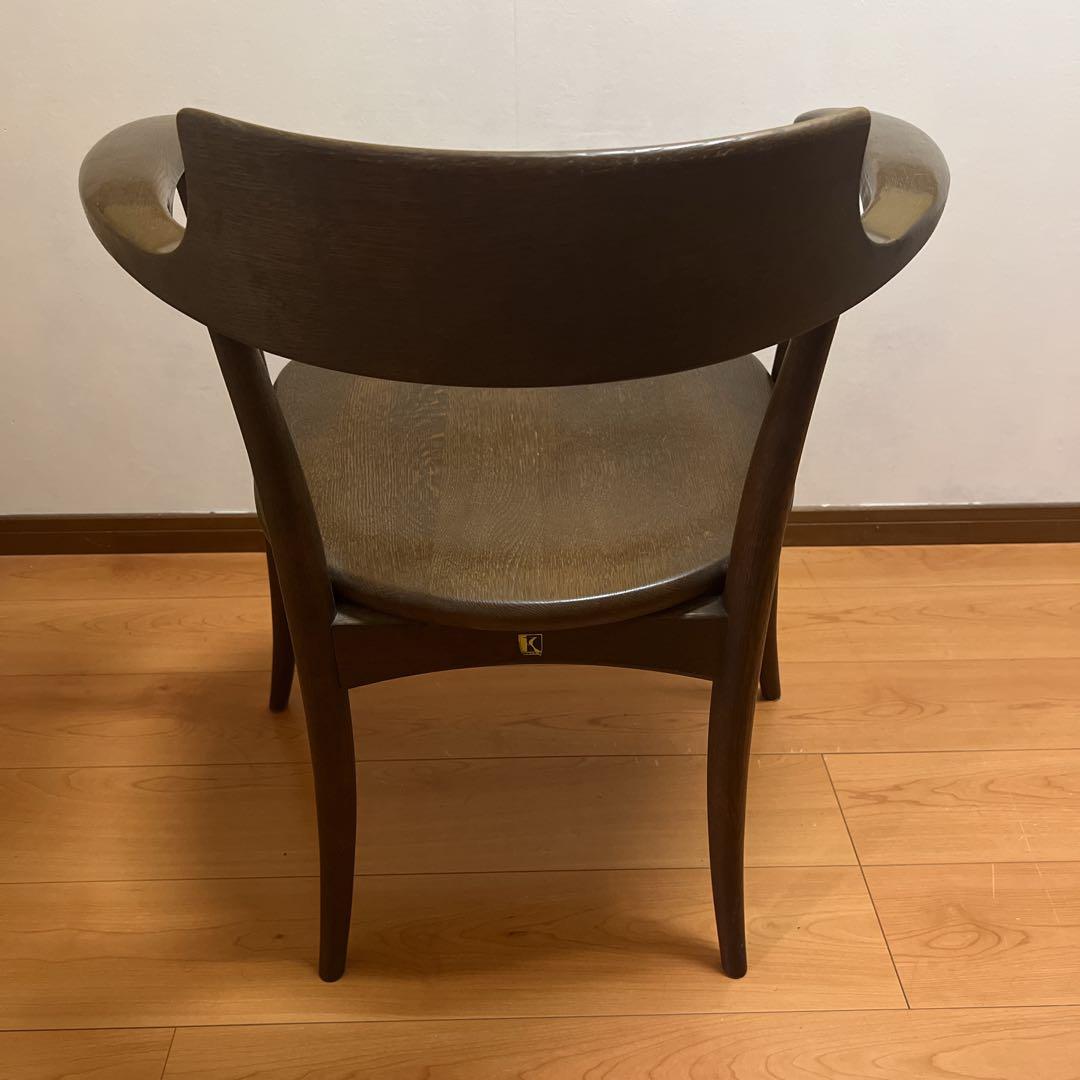 飛騨産業 アームチェア HIDA キツツキ クレセント ダークブラウン