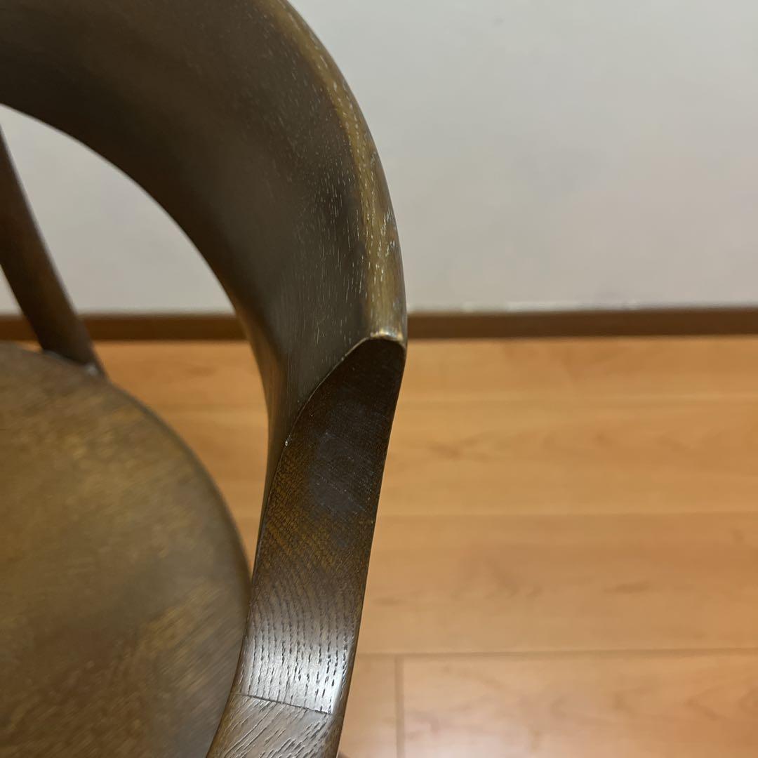 飛騨産業 アームチェア HIDA キツツキ クレセント ダークブラウン