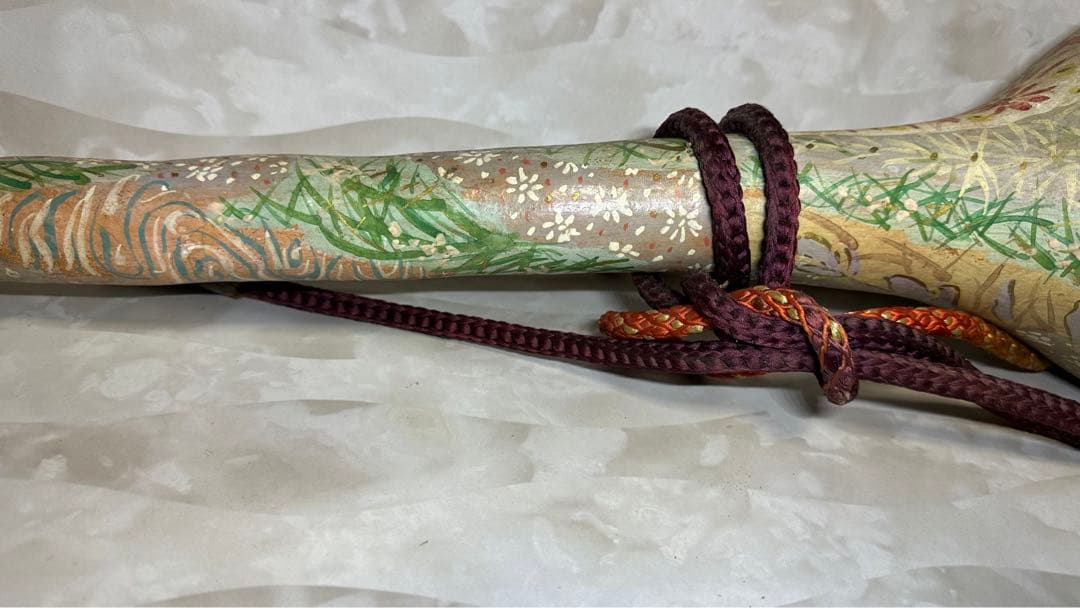 着物の絵付け師/逸品/ひょうたん/瓢箪/オブジェ/縁起物/組紐付き