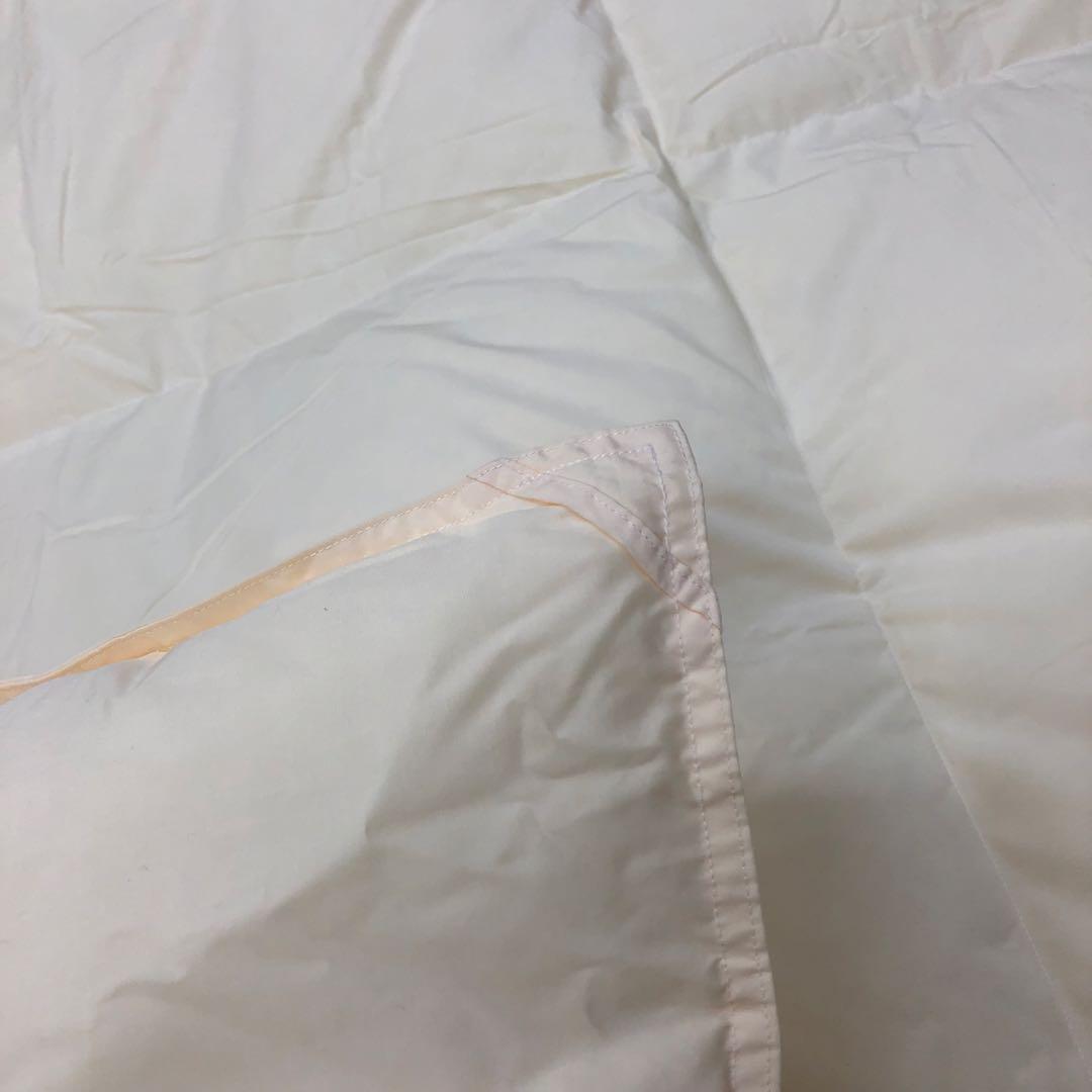 羽毛布団　ダブル ポーランド産ホワイトマザーグース 軽量生地 生成