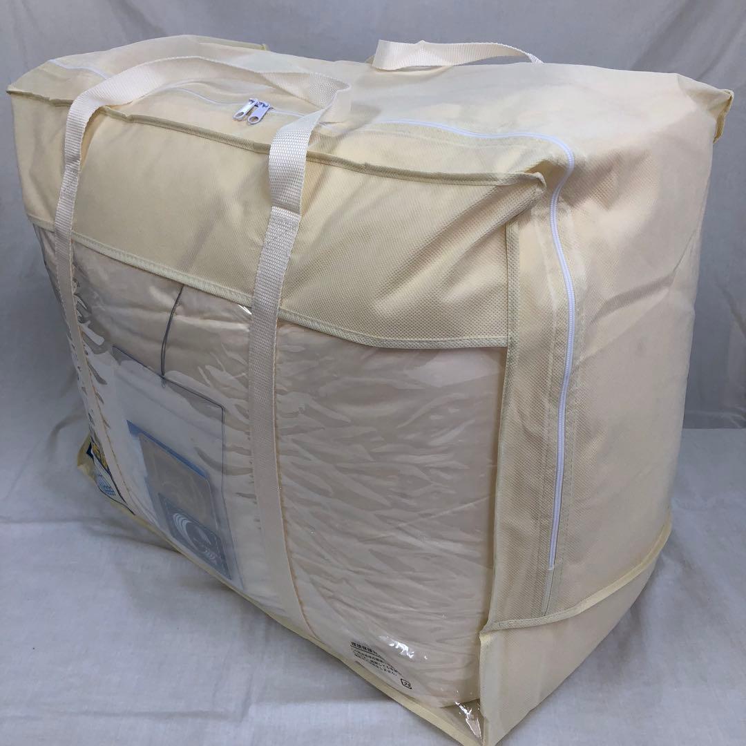 羽毛布団　ダブル ポーランド産ホワイトマザーグース 軽量生地 生成