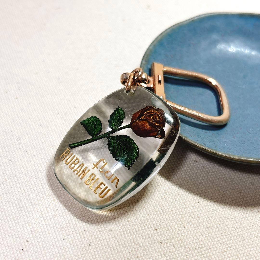 美しい薔薇 フランス ブルボンキーホルダー flan RUBAN レア