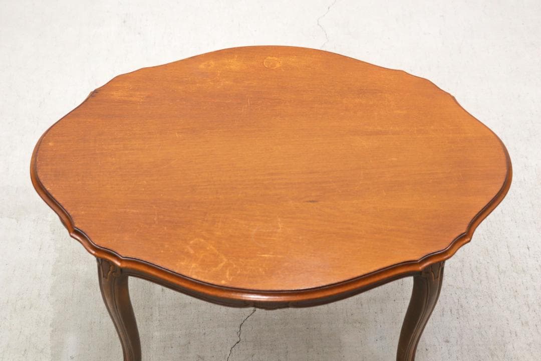 ヴィンテージ クラシカル オーバル センターテーブル サイドテーブル 猫脚