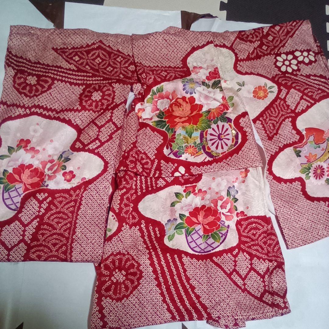 美品【正絹　七五三　三歳】