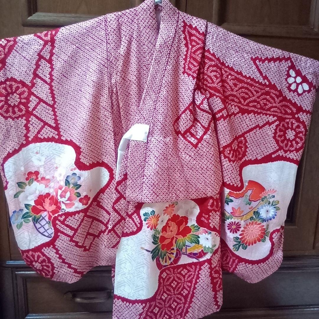 美品【正絹　七五三　三歳】