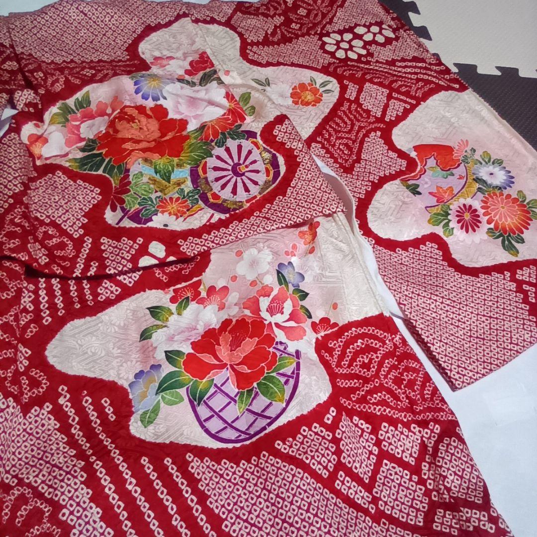 美品【正絹　七五三　三歳】