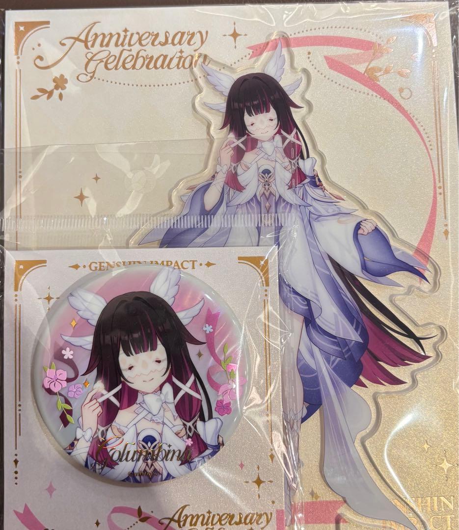 原神 5周年 アクリルスタンド アクスタ 缶バッジ コロンビーナ 少女