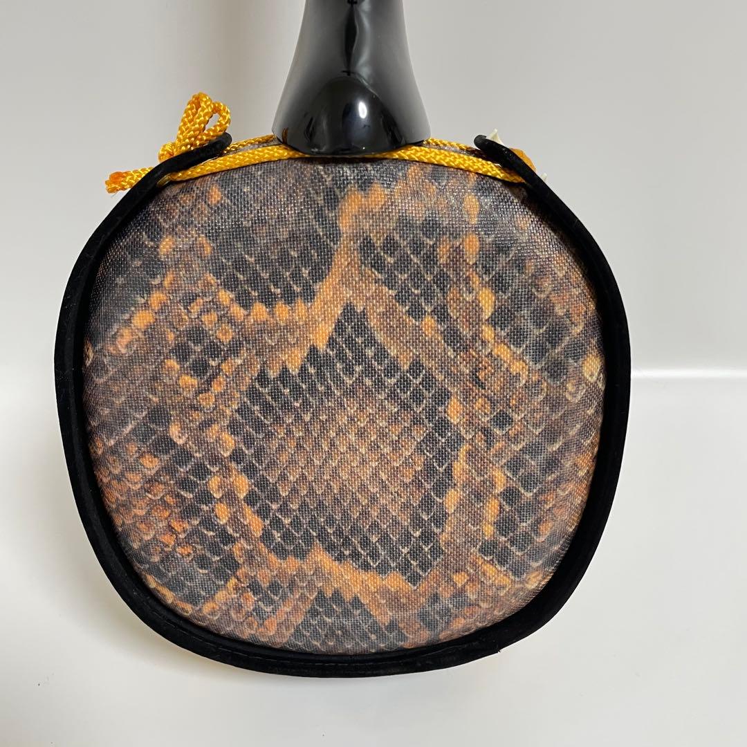 三線　沖縄三線　ハードケース付き　合皮　蛇柄　本体　三味線