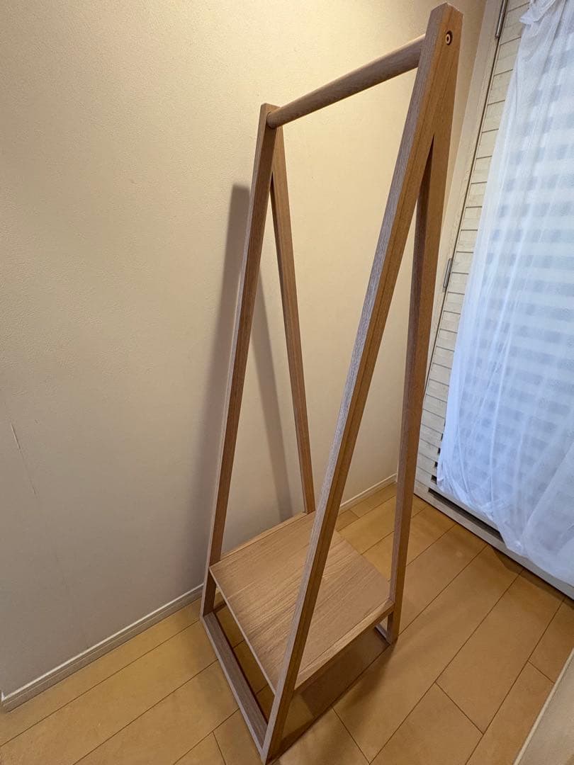 無印良品　木製Aフレーム衣類ラック(旧型・タモ材)