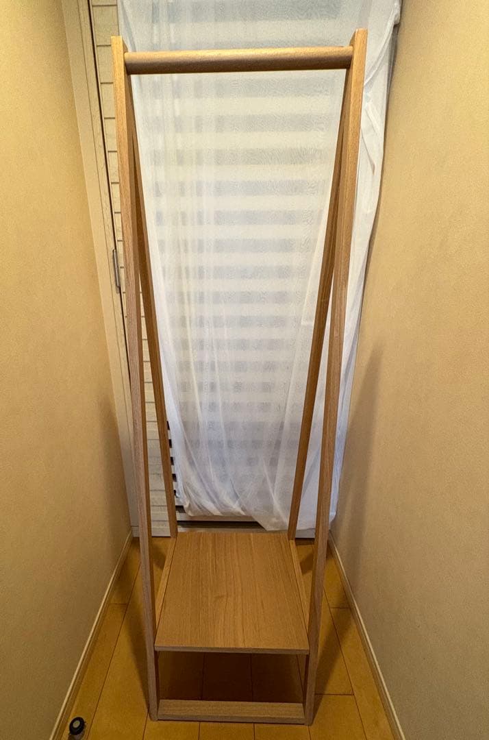 無印良品　木製Aフレーム衣類ラック(旧型・タモ材)