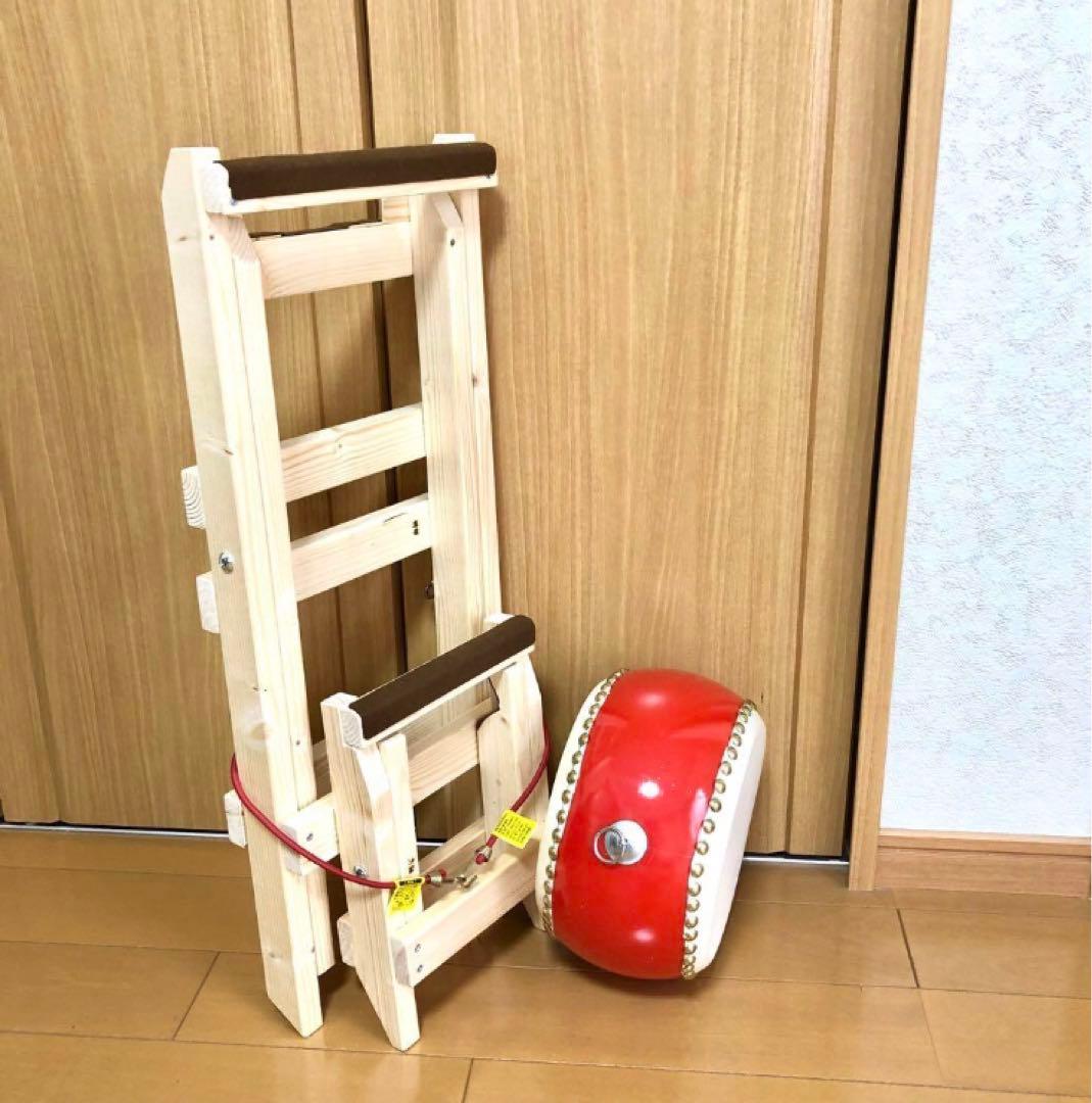 太鼓台 (キッズ和太鼓用)立奏台と座台のセット - メルカリ