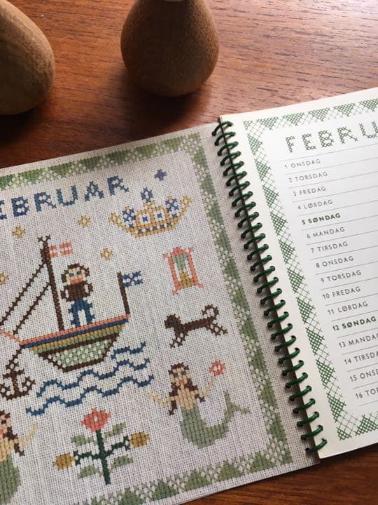 d1:  Fremme フレメ　カレンダー　１９６１年　クロスステッチ　刺繍