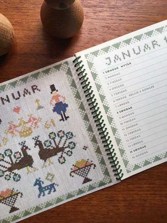 d1:  Fremme フレメ　カレンダー　１９６１年　クロスステッチ　刺繍