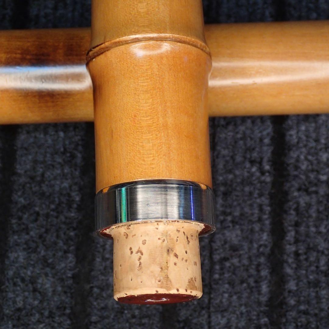 尺八 銘木 (楓)蝴蝶 曲管 1尺９寸(C♯管)