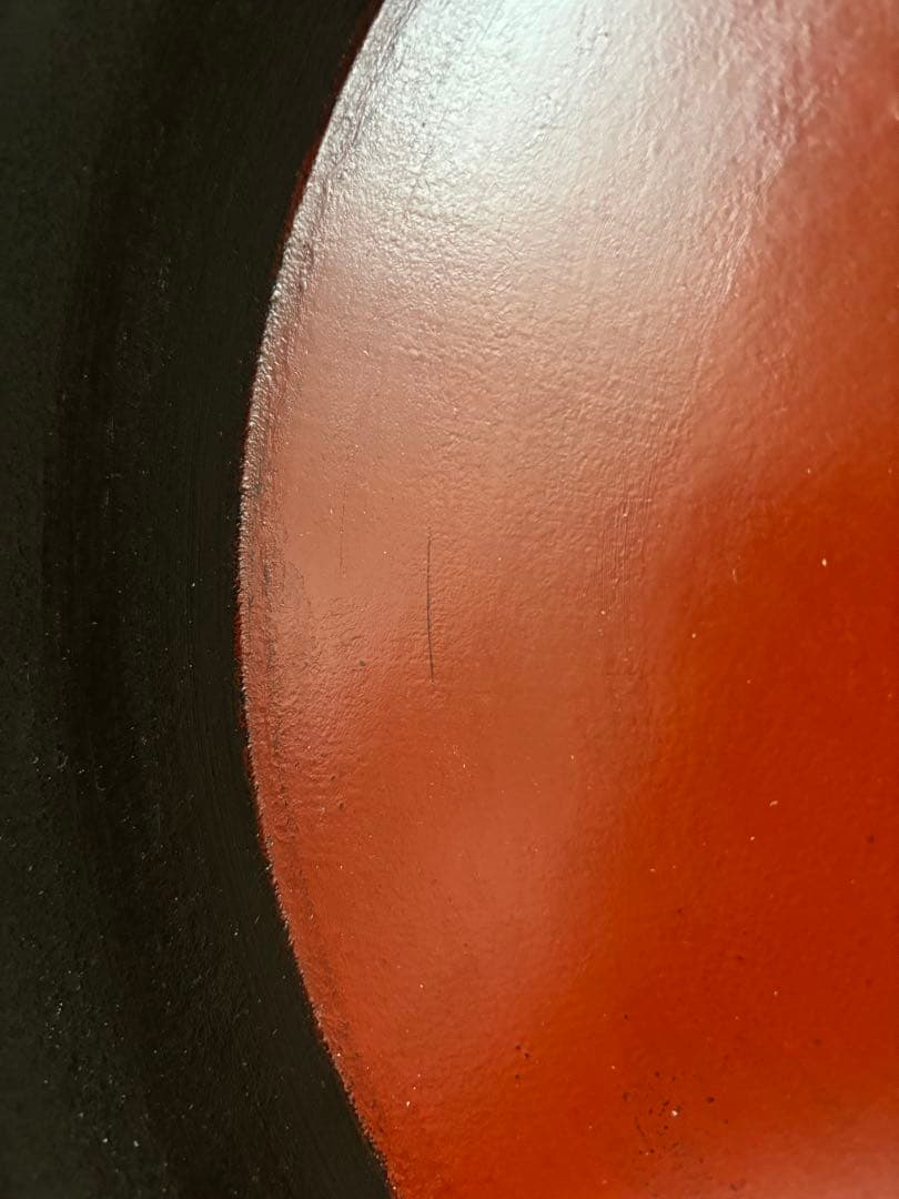 赤木明登氏作 漆器　日の丸勝手盆　直径38センチ　大型