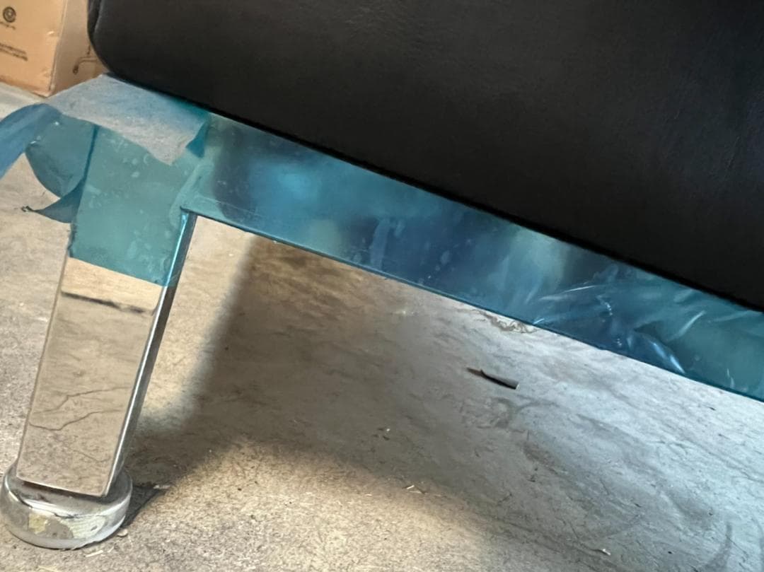 新品未使用 ソフトレザー シングルソファ 黒  業務用 群馬 事務室