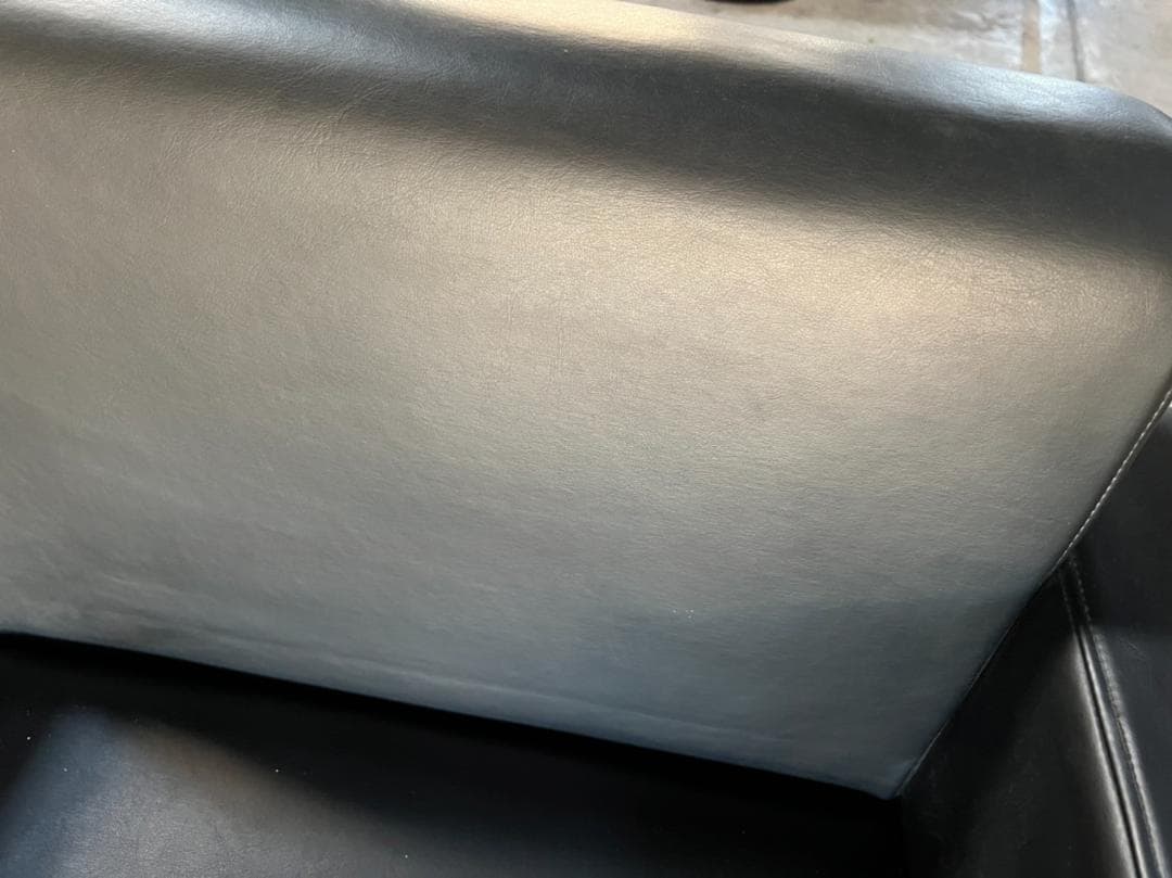 新品未使用 ソフトレザー シングルソファ 黒  業務用 群馬 事務室