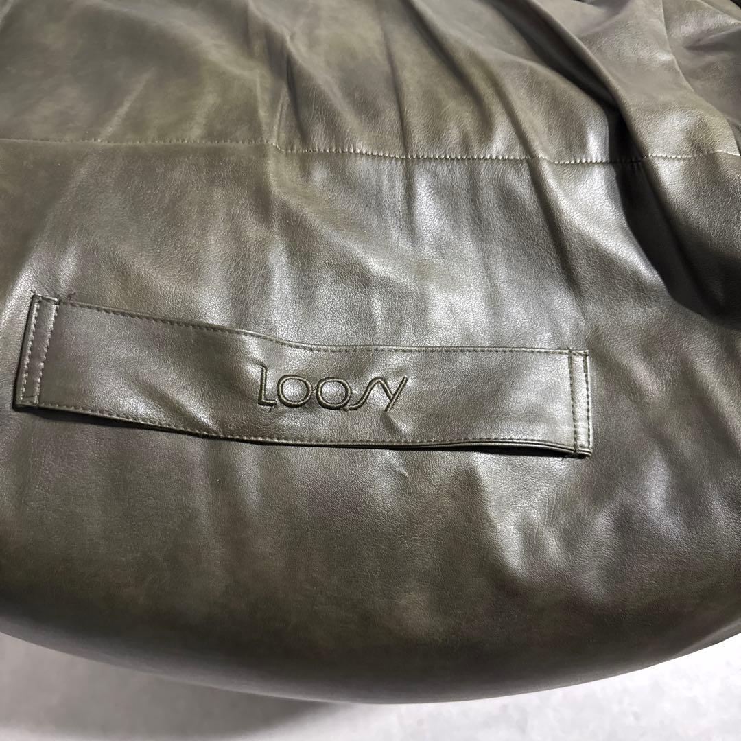 公式サイト売り切れ!!LOOSY 1人掛け ビーズソファ マットカーキ