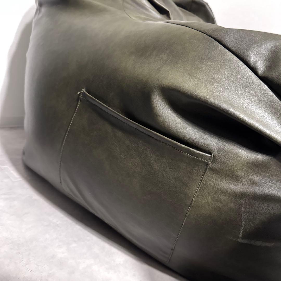 公式サイト売り切れ!!LOOSY 1人掛け ビーズソファ マットカーキ