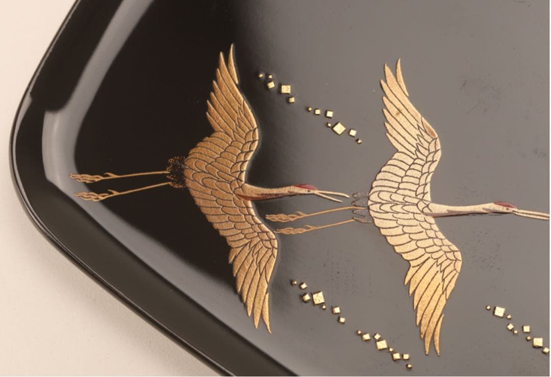 【極レア】 70万円 鶴蒔絵 輪島塗 銘々皿 婦人画報