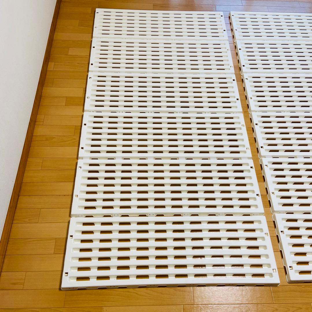 2個セット 蝶プラ工業 すのこベッド エアースリープ アイボリー