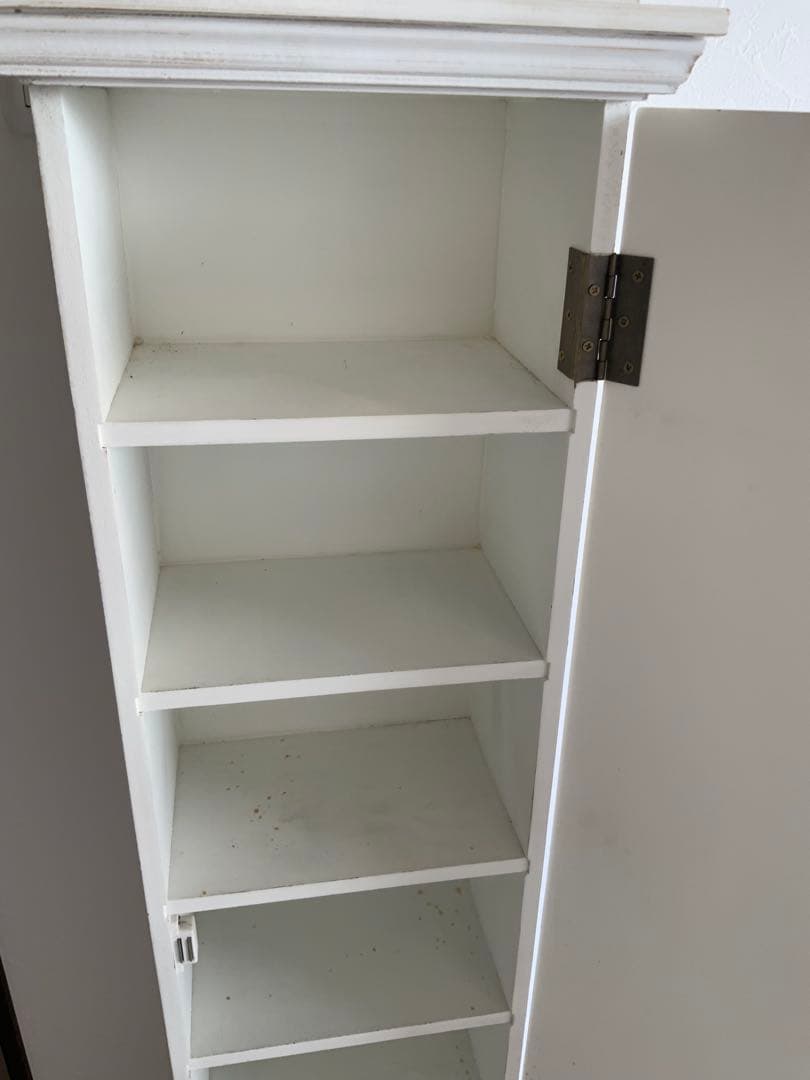 中古　美品　アンティーク　フランス　ホワイト 木製ラック 2