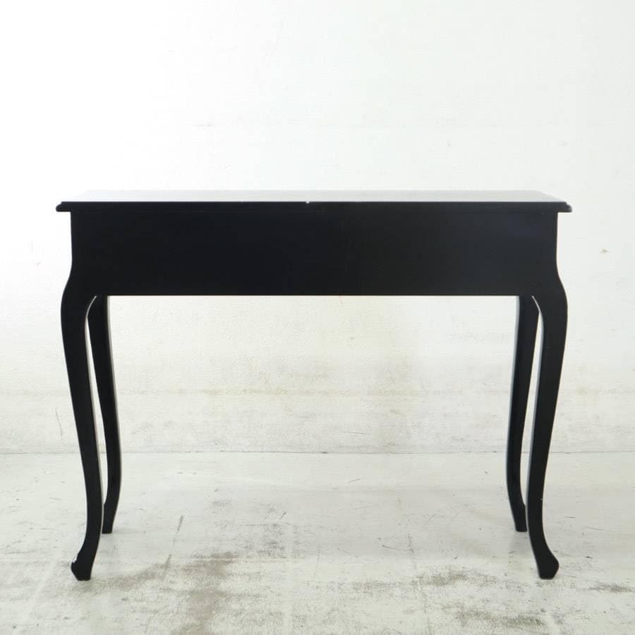 フレンチアンティーク調 猫脚 コンソールデスク サイドテーブル 黒 ロココ調