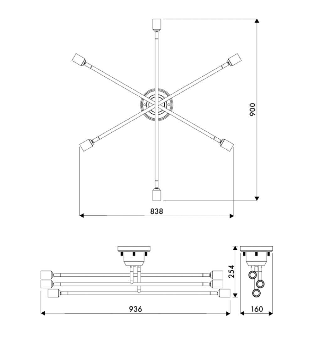 gram eight （グラムエイト）ブラック　シーリングライト 電球付き