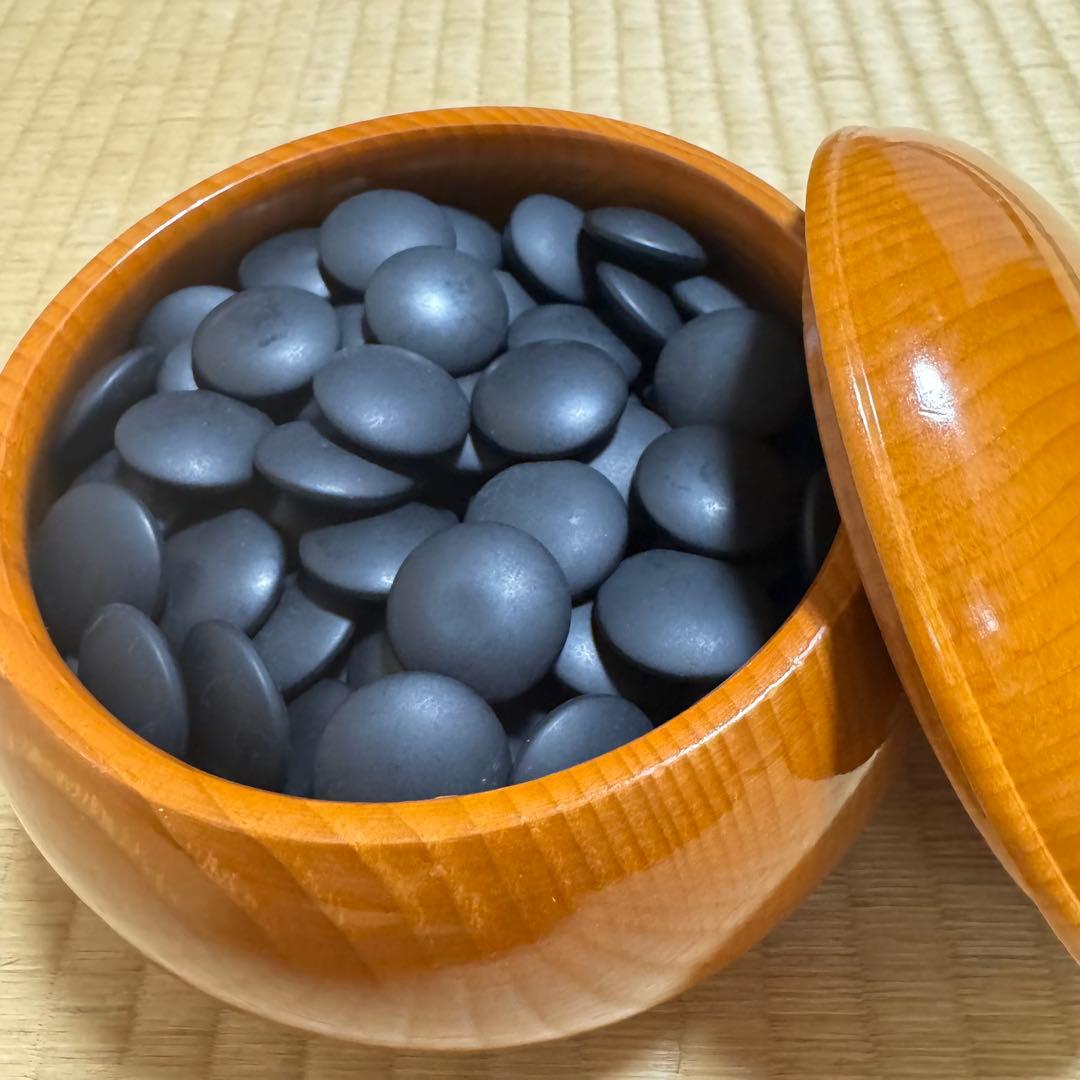 蛤碁石　那智黒石　30号　碁石碁笥セット　はまぐり　高級セット　お手頃　本格派