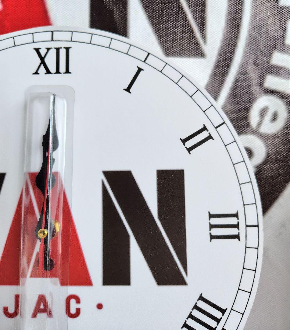 ㉔新品未使用VANJACヴァンヂャケット壁掛け時計ふち無し白 径約３０cm前後