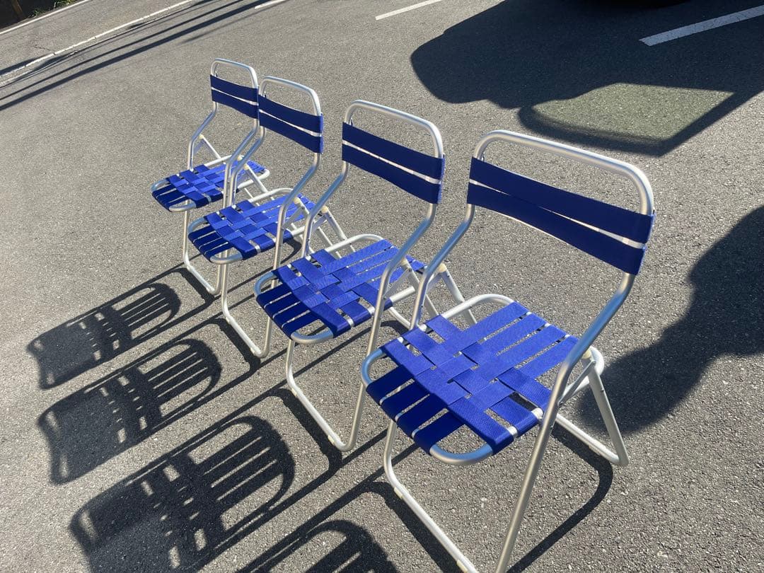 美品　ペプシ　PEPSI 折りたたみ椅子 4脚セット　世田谷ベース