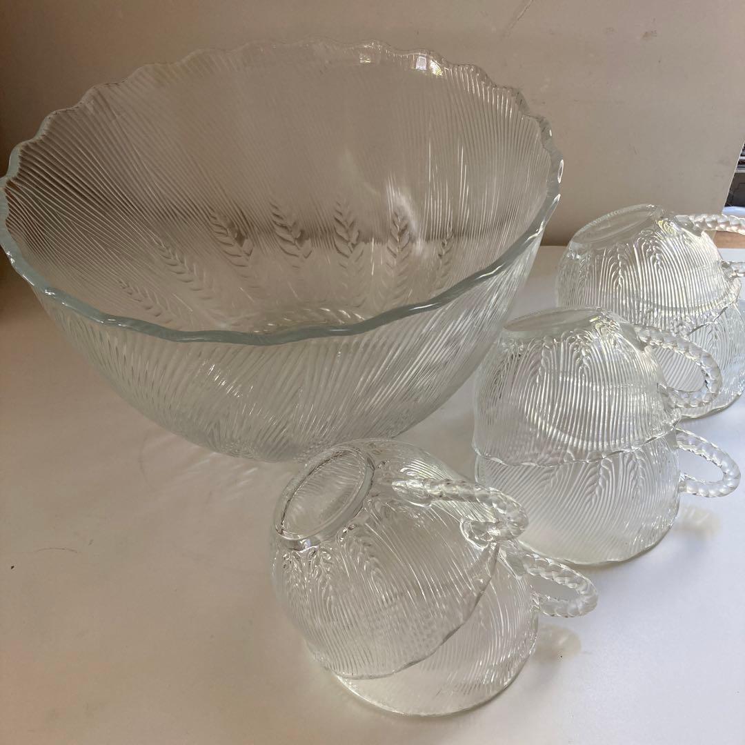 昭和レトロフルーツポンチパンチガラスの器フランフランアフタヌーン