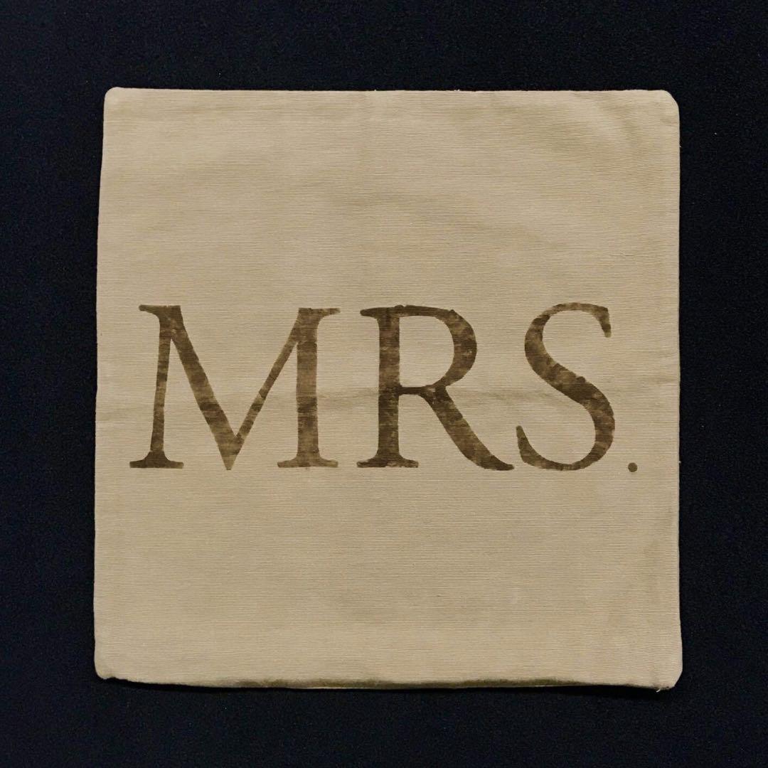 クッションカバーMR.＆MRS.２点セット