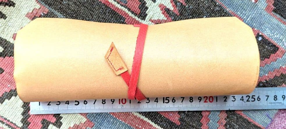 【美品】注文品 本革製ツールロール 道具入れ 巻き 【弓道使用】ハンドメイド