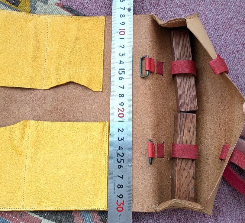 【美品】注文品 本革製ツールロール 道具入れ 巻き 【弓道使用】ハンドメイド