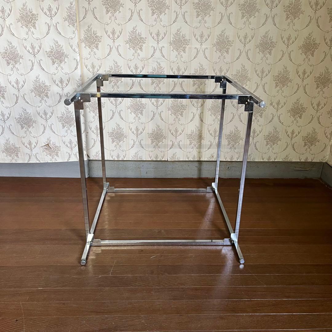 【アンティーク】アイアンフレーム 2段 ガラスラック 飾り棚 シェルフ 什器