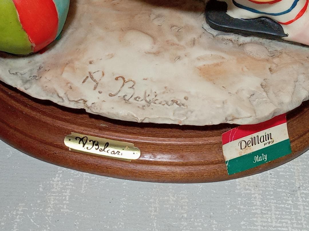 ドマン ピエロ オーロ・ベルカリ まとめ売り 高約36㎝ 道化師 フィギュリン