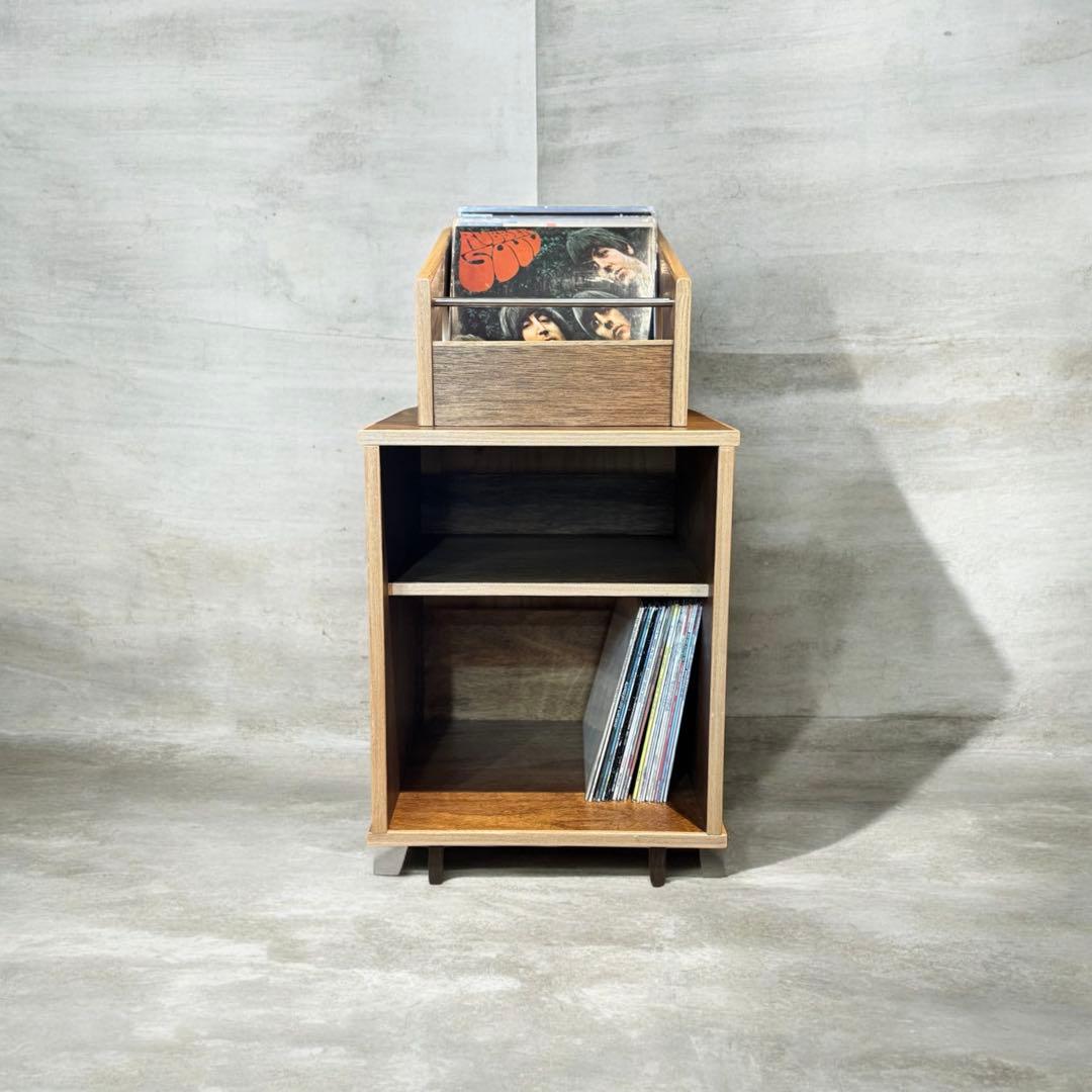 レコードオープンシェルフ レコード、アンプ、レコードプレーヤーなどの収納