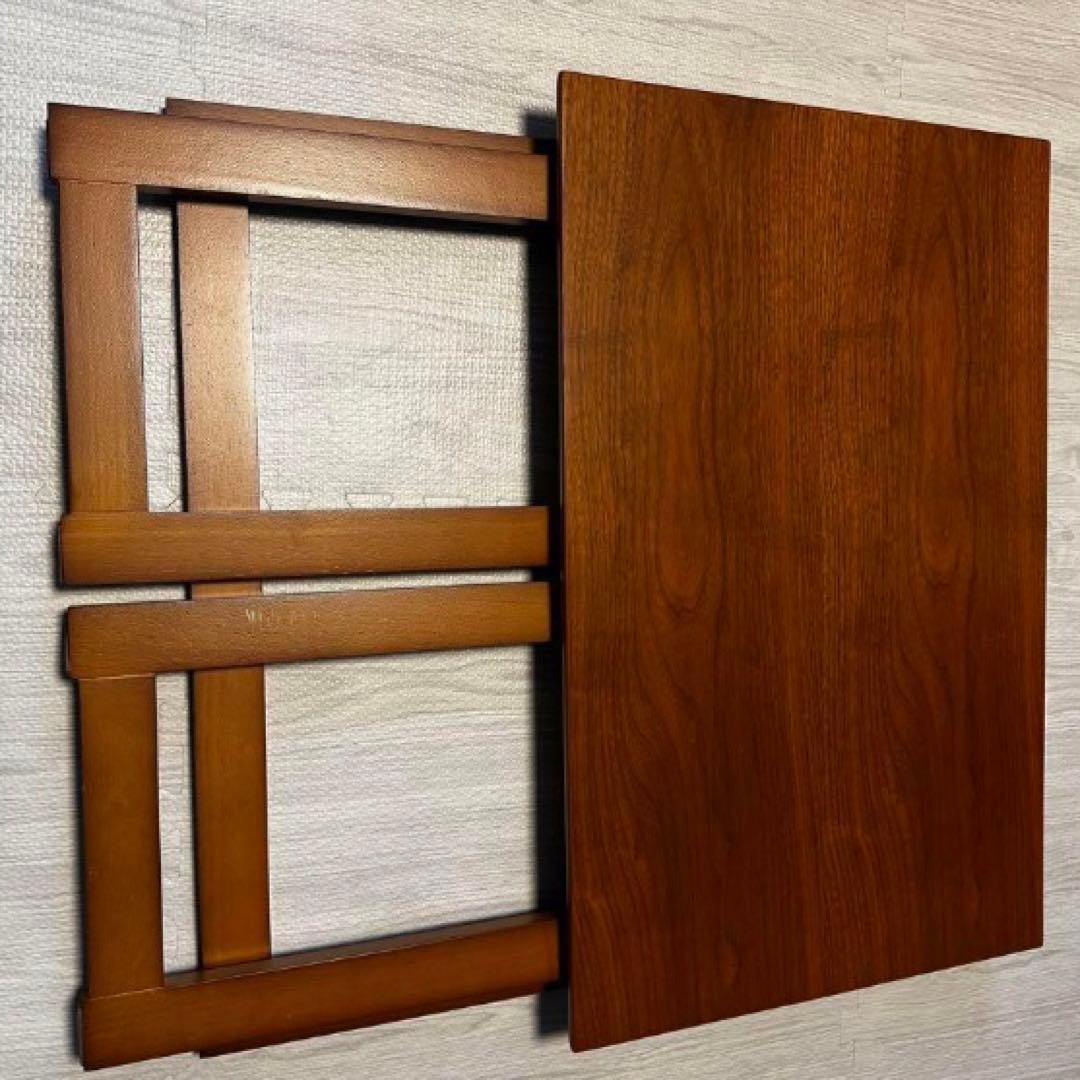 木製折りたたみテーブル ブラウン 省スペース 勉強机 作業台