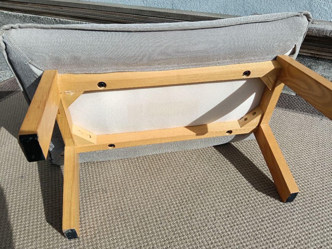 超美品 無印良品 ハイバックリクライニングソファ用「オットマン」①